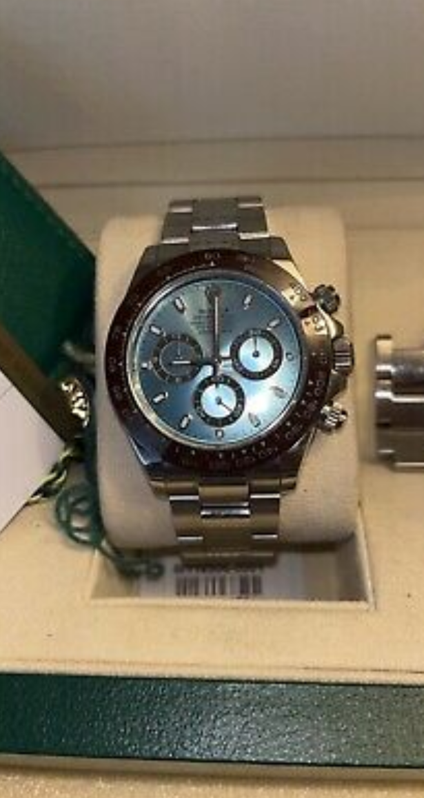 rolex daytona platinium iceblue