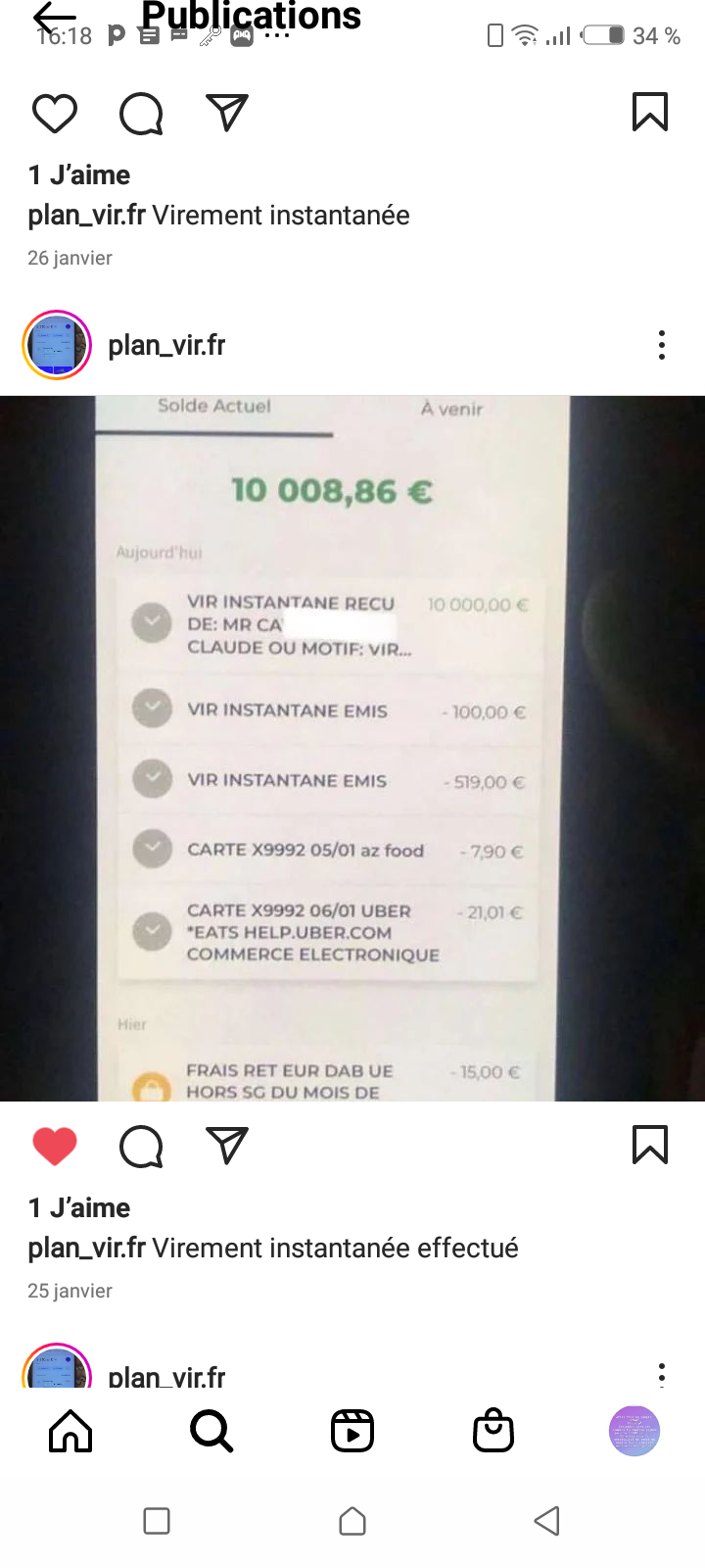 Plan virement instantanée