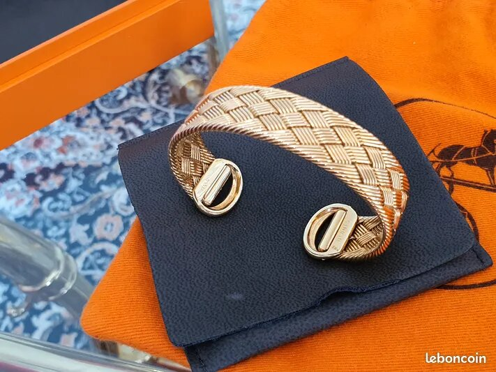 Rare Bracelet Hermes Massif 18 cts Collection "Tressage"