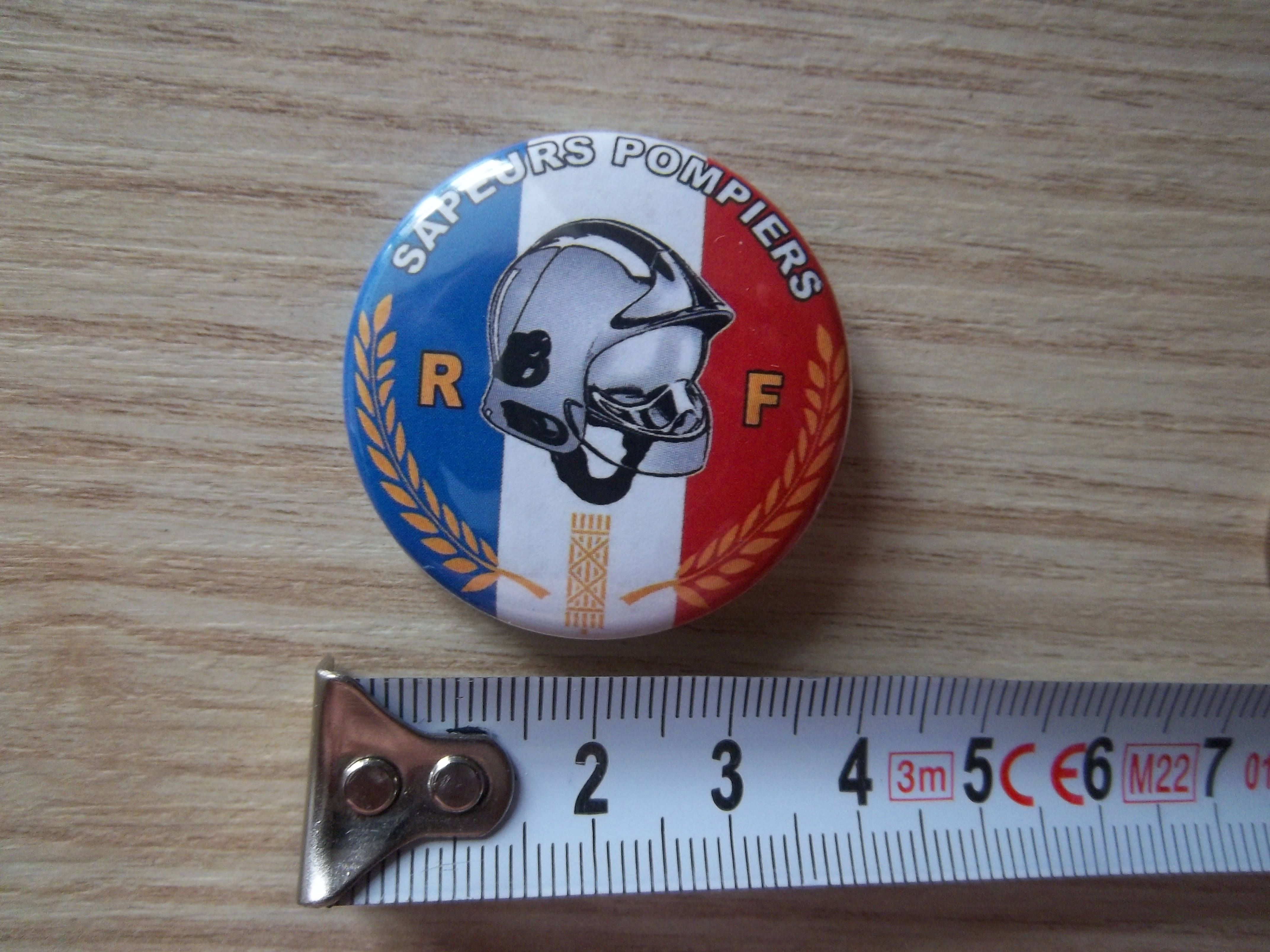 Badge des Sapeurs-Pompiers 38mm - Neuf - Miniature 2