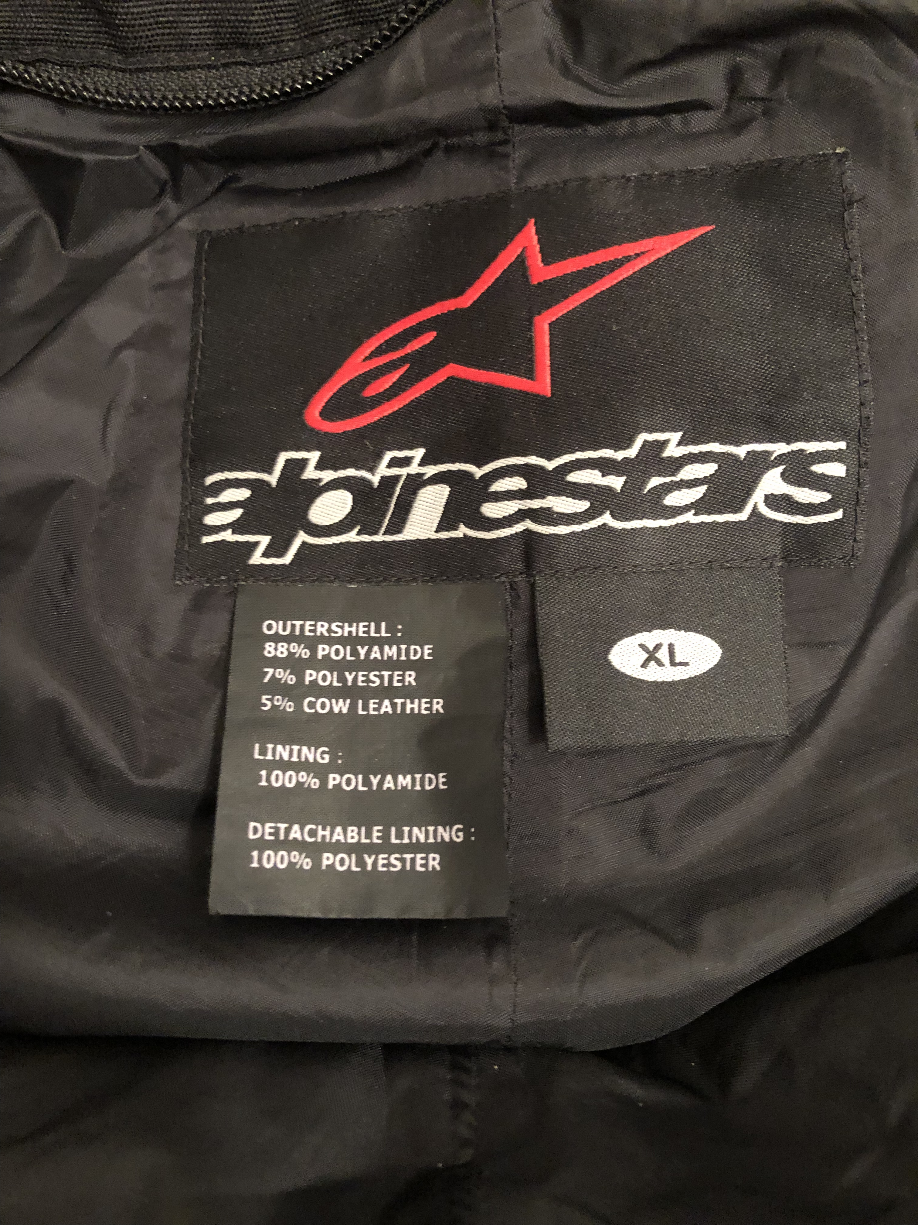 Pantalon alpinestars taille Xl moto avec doublure étanche
