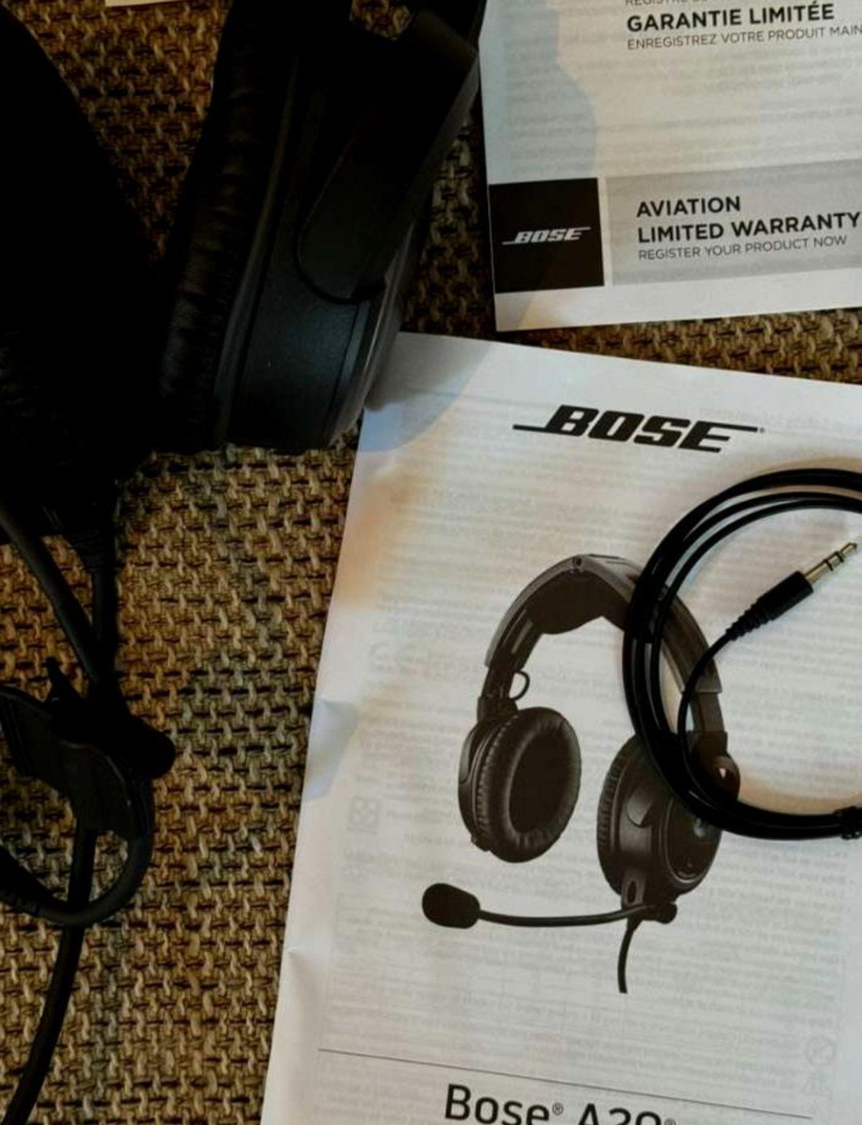 Casque d'aviation A20 de Bose avec Bluetooth
