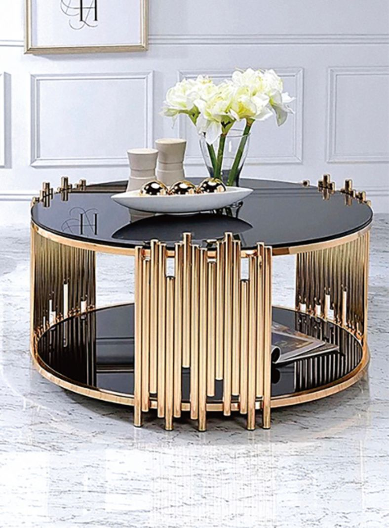 Table basse noir /dore