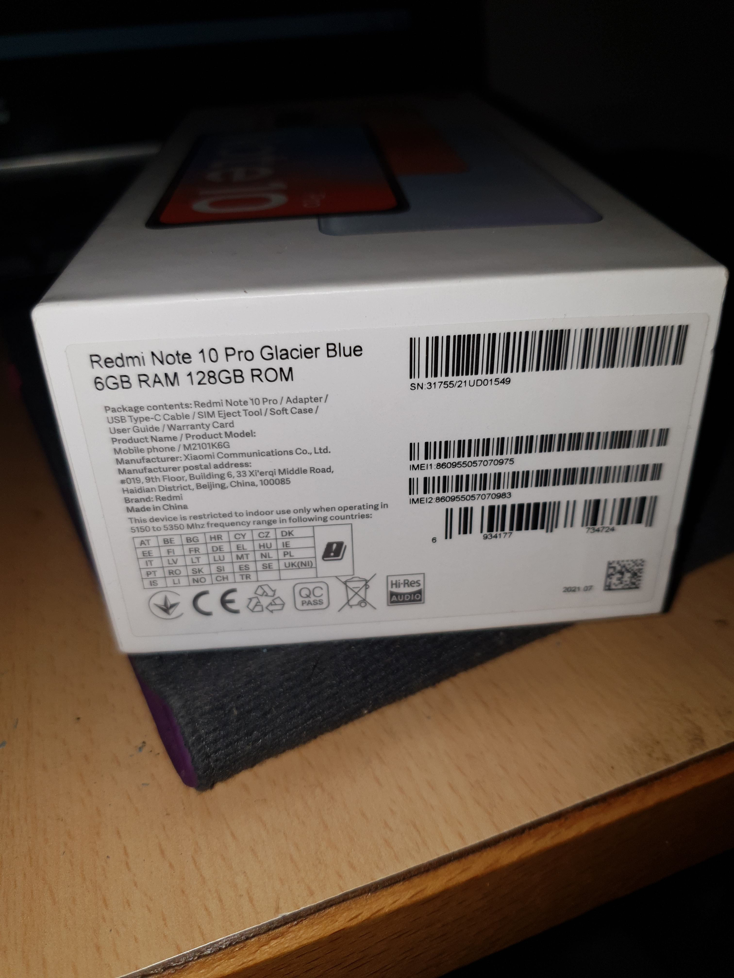 Xiomi Redmi note 10 Pro