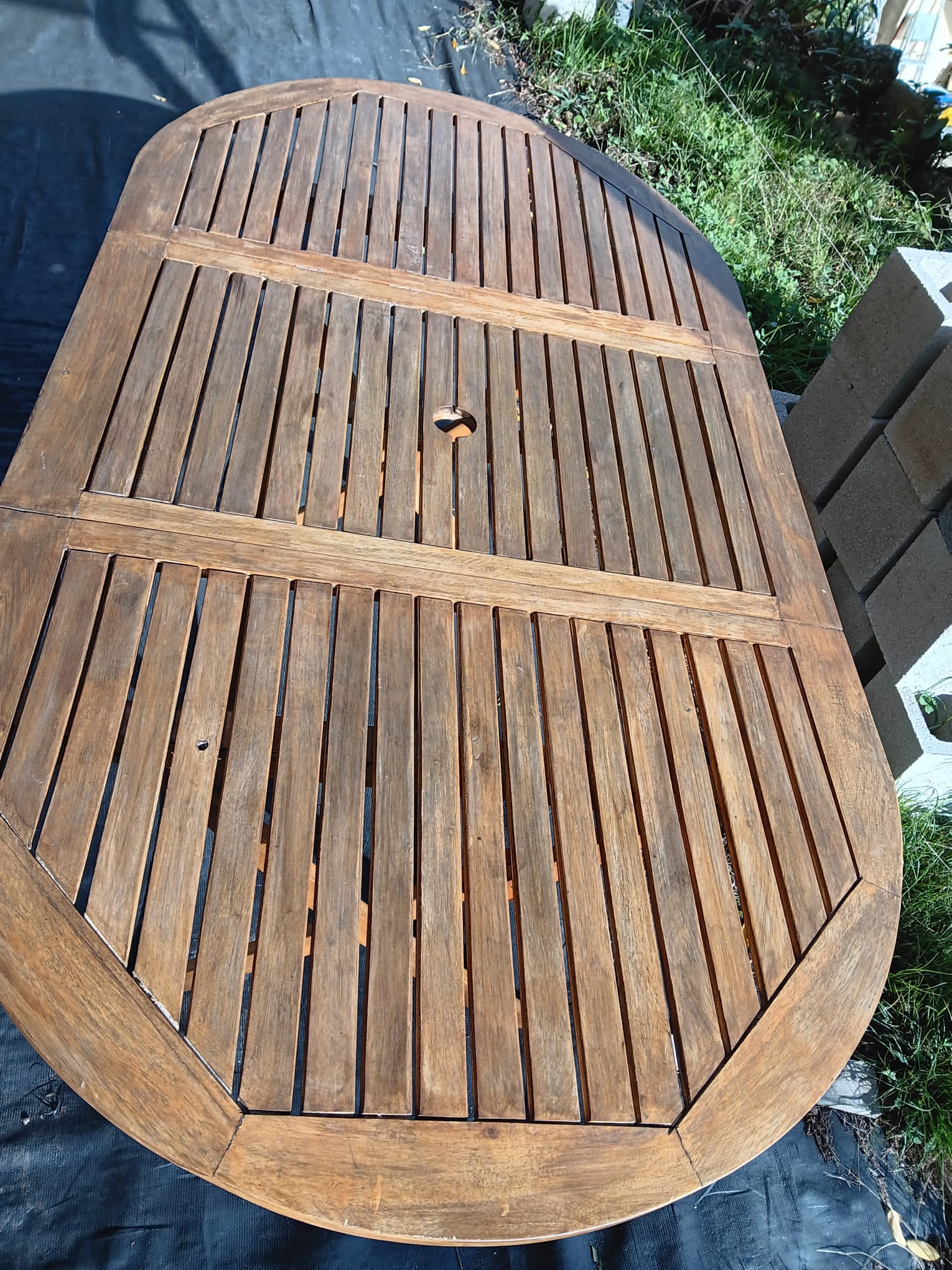 Table jardin teck
