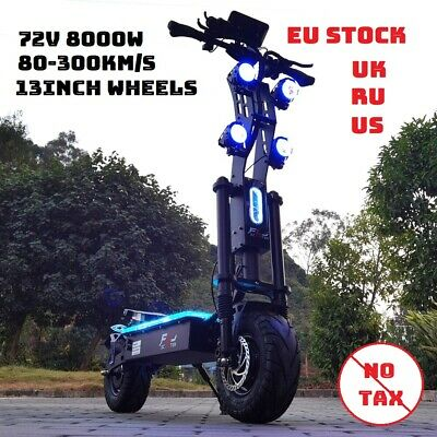 72 V pliable 8000 W à double moteur 13 in (environ 33.02 cm) Off road Pneu Scoot