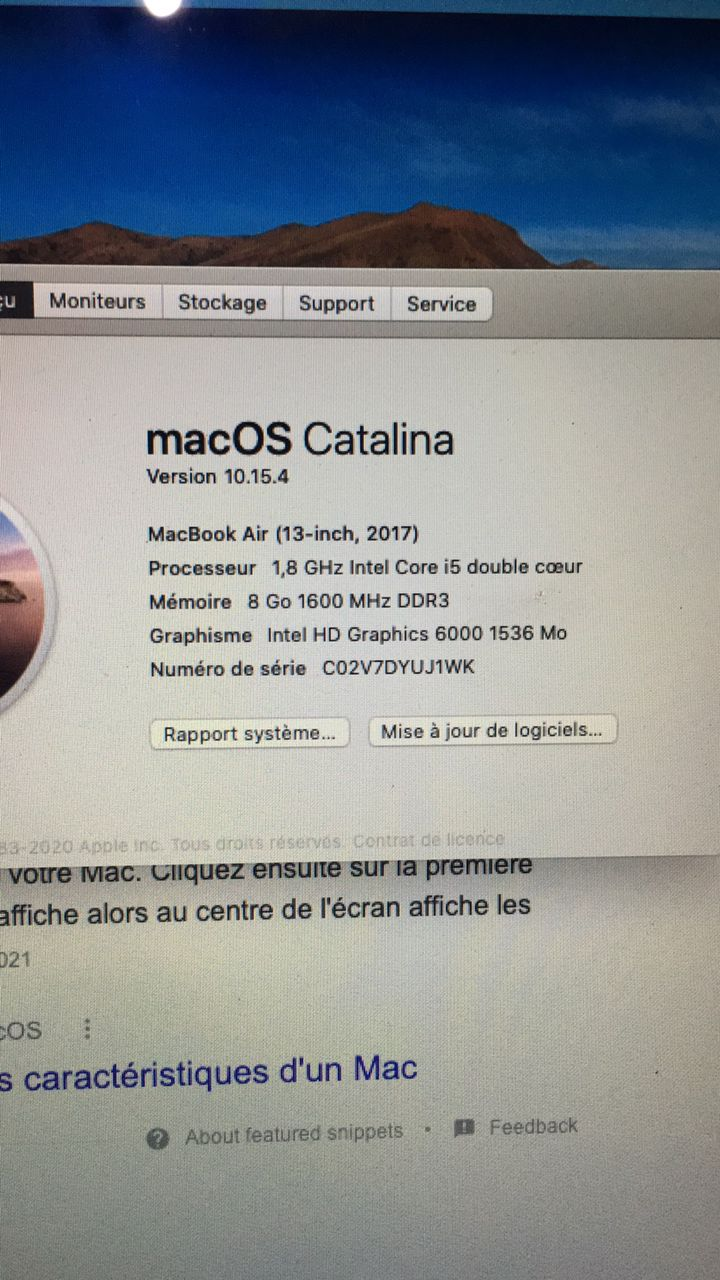 MacOS Catalina-Version 10.15.4 à vendre