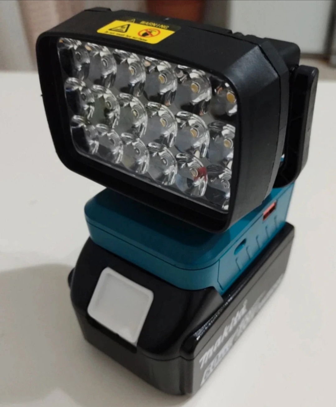 Projecteur phare lampe led 2 usb à batterie compatible Makita - Miniature 6