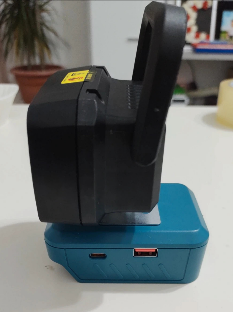 Projecteur phare lampe led 2 usb à batterie compatible Makita - Miniature 3