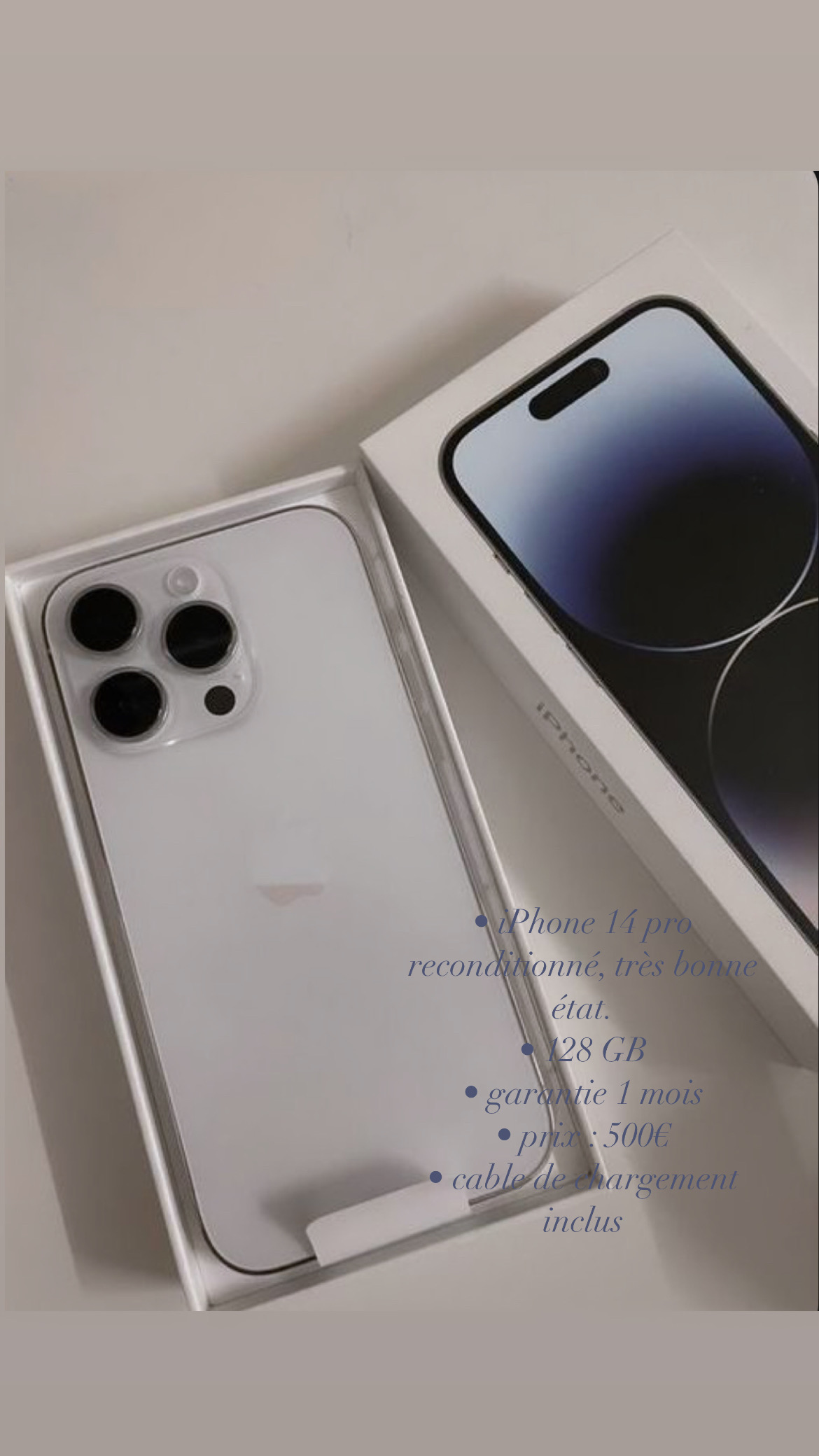 iPhone 14 Pro 128 Go Reconditionné à Vendre