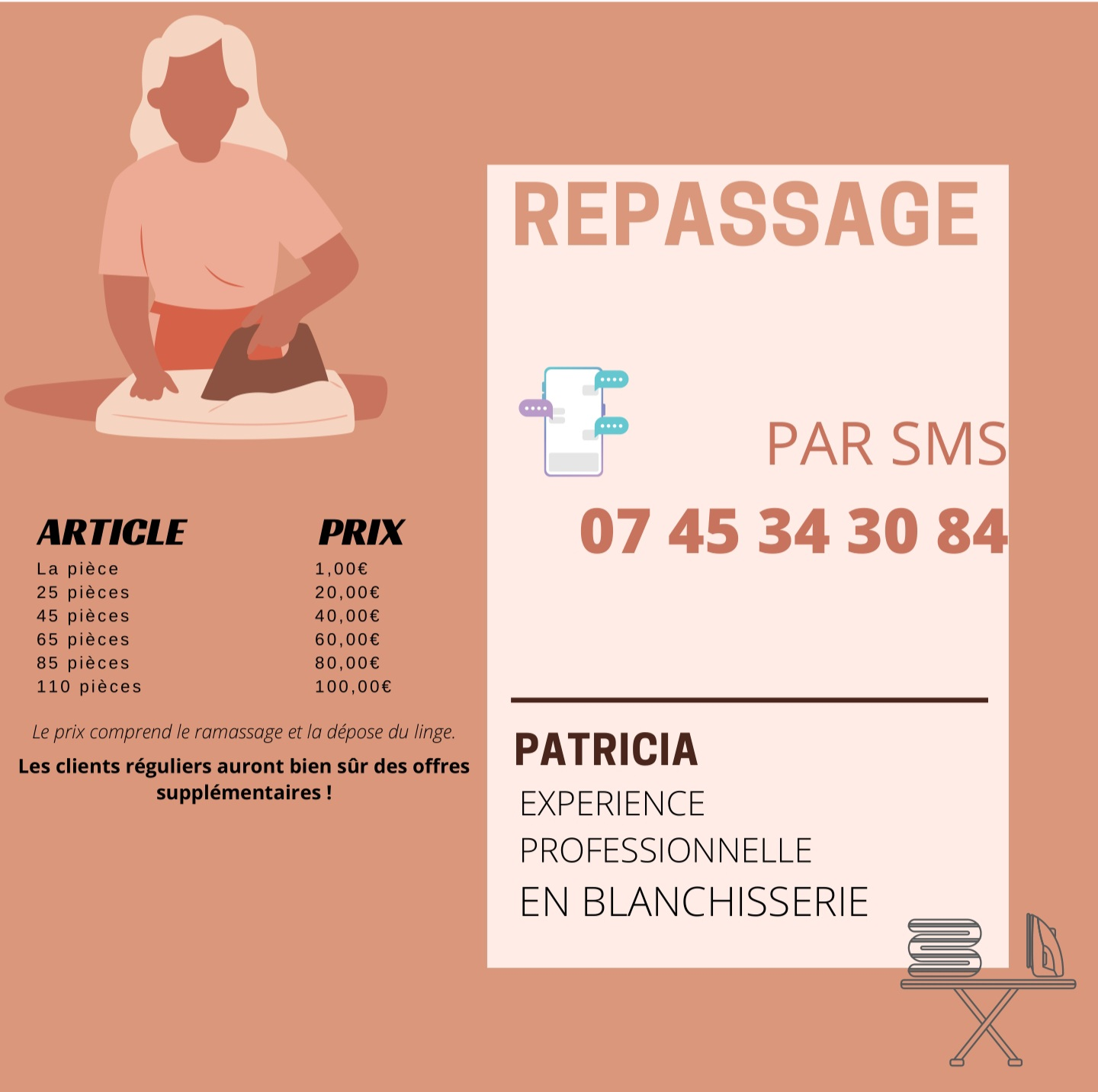 Repasser des vétements