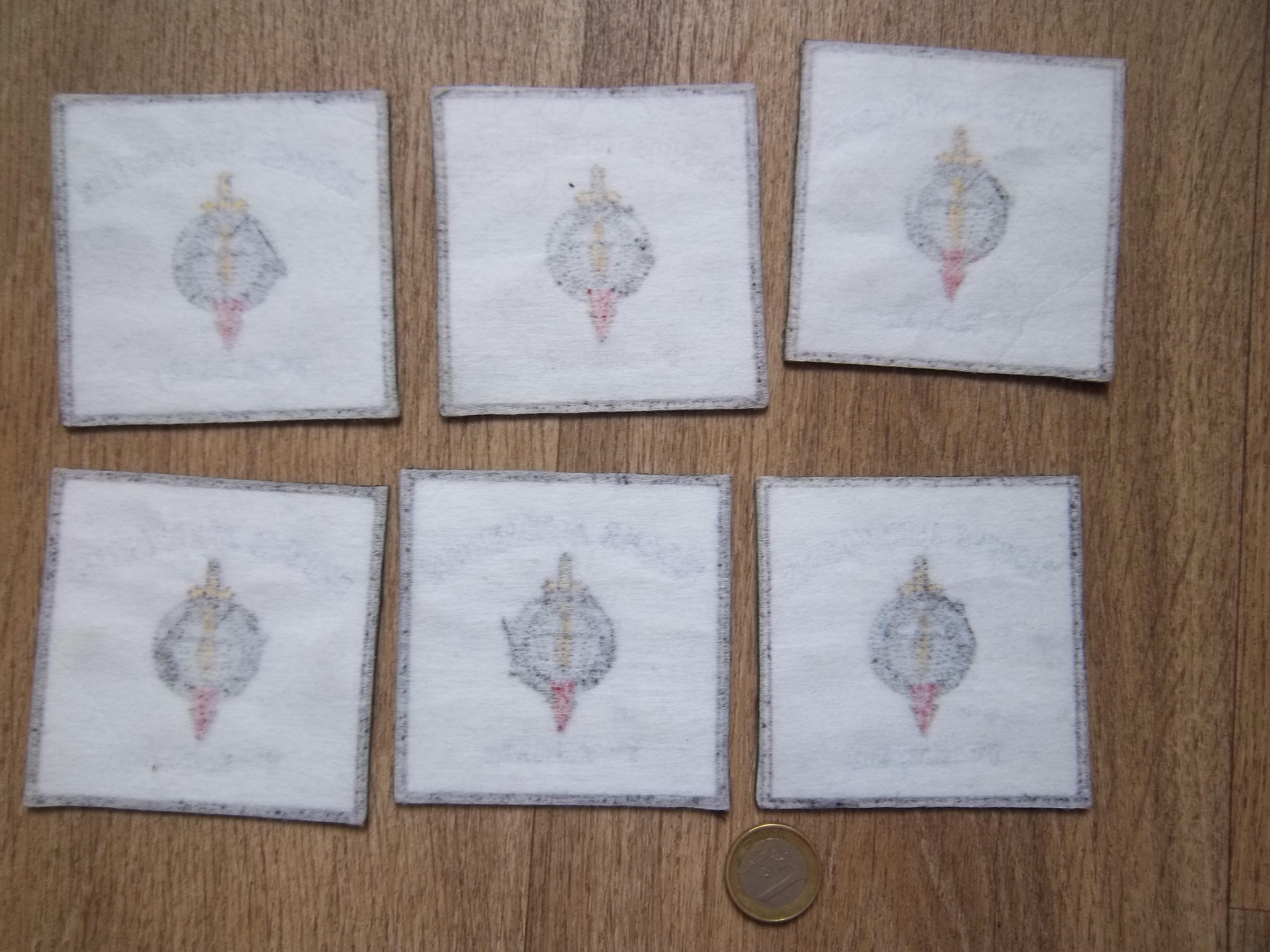 lot 6 écussons 1er régiment parachutiste infanterie marine troupes aéroportées