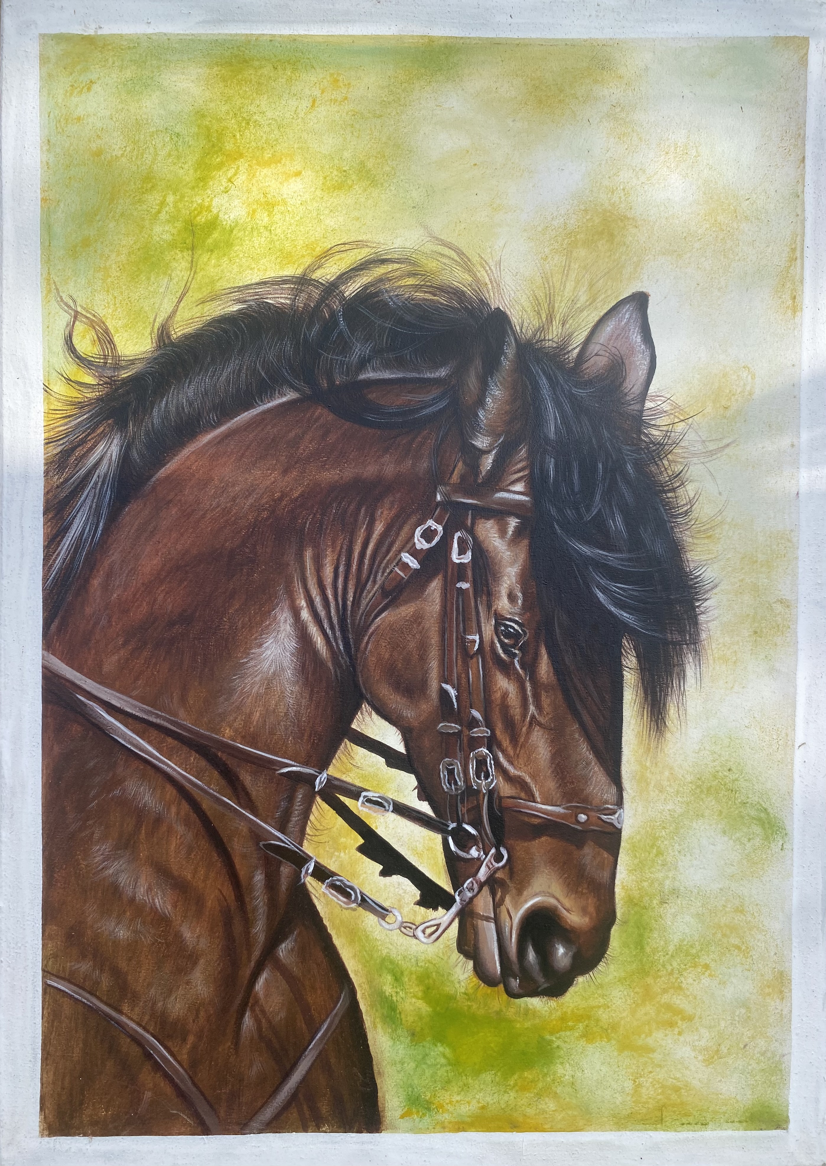 Tableau peinture à huile ( cheval)