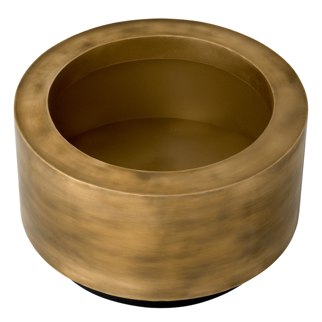 Cache-pot en laiton Jaspe rond xs