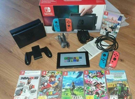 Nithindo Switch avec 10 jeux