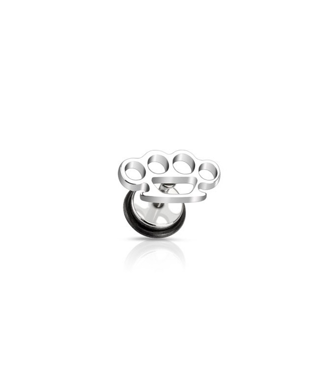 Faux piercing oreille poing américain