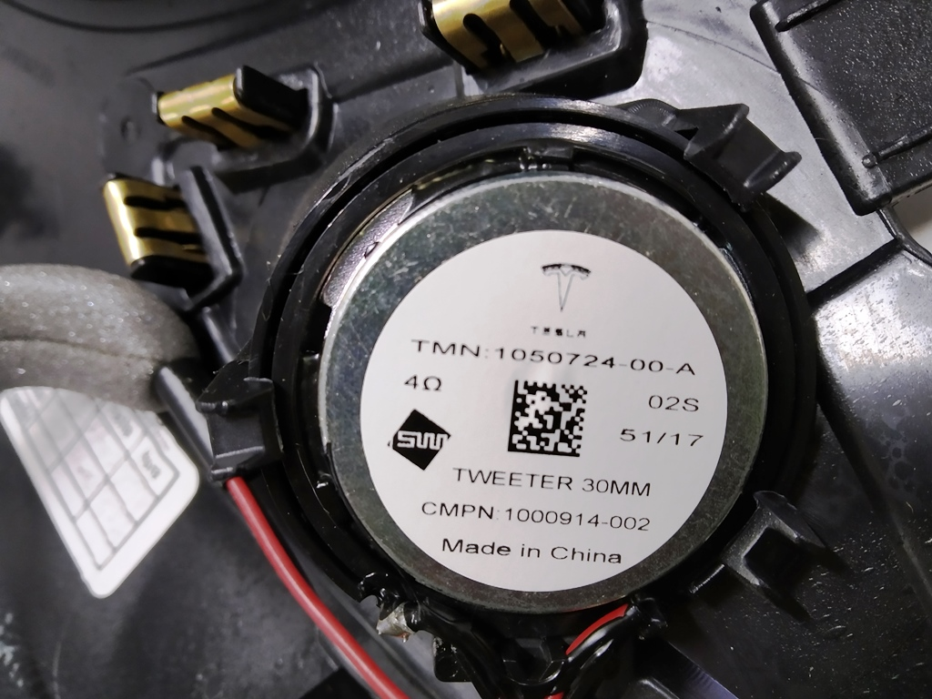 Haut-parleur tweeter 30 mm Tesla modèle X 1050724-00-A