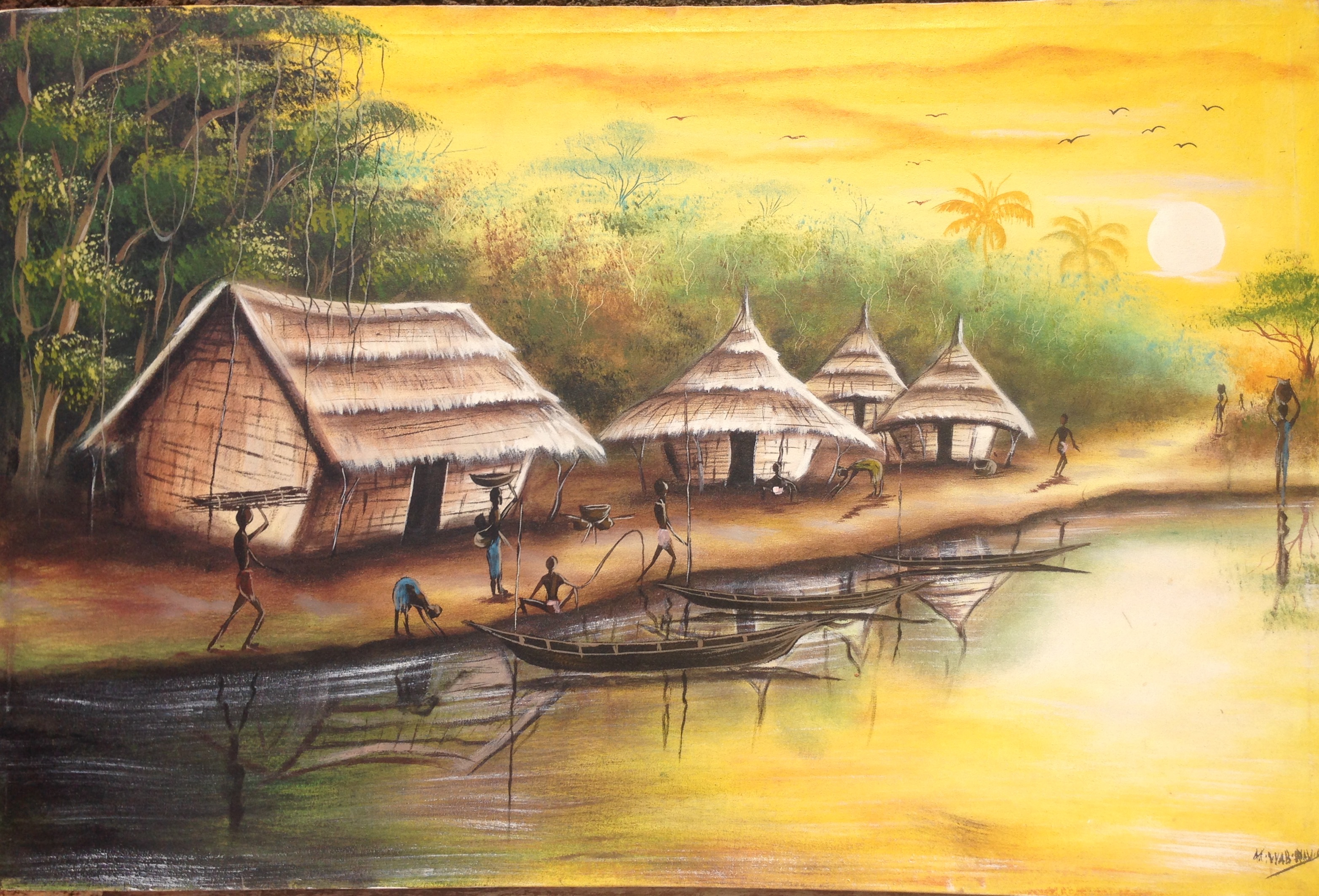 Peinture à huile sur toile ! Paysage magnifique
