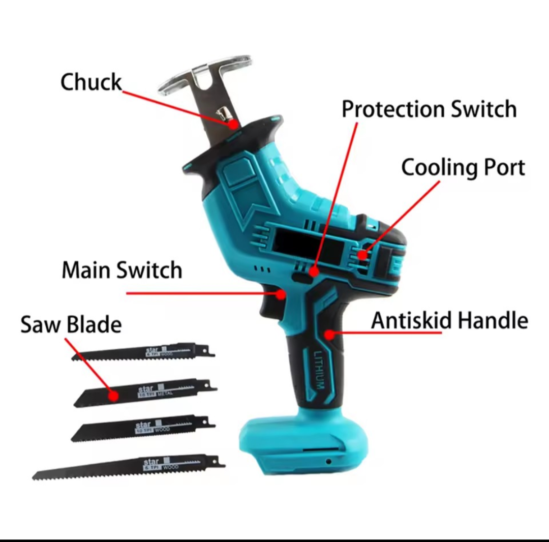 Scie sabre à batterie compatible Makita - Miniature 4
