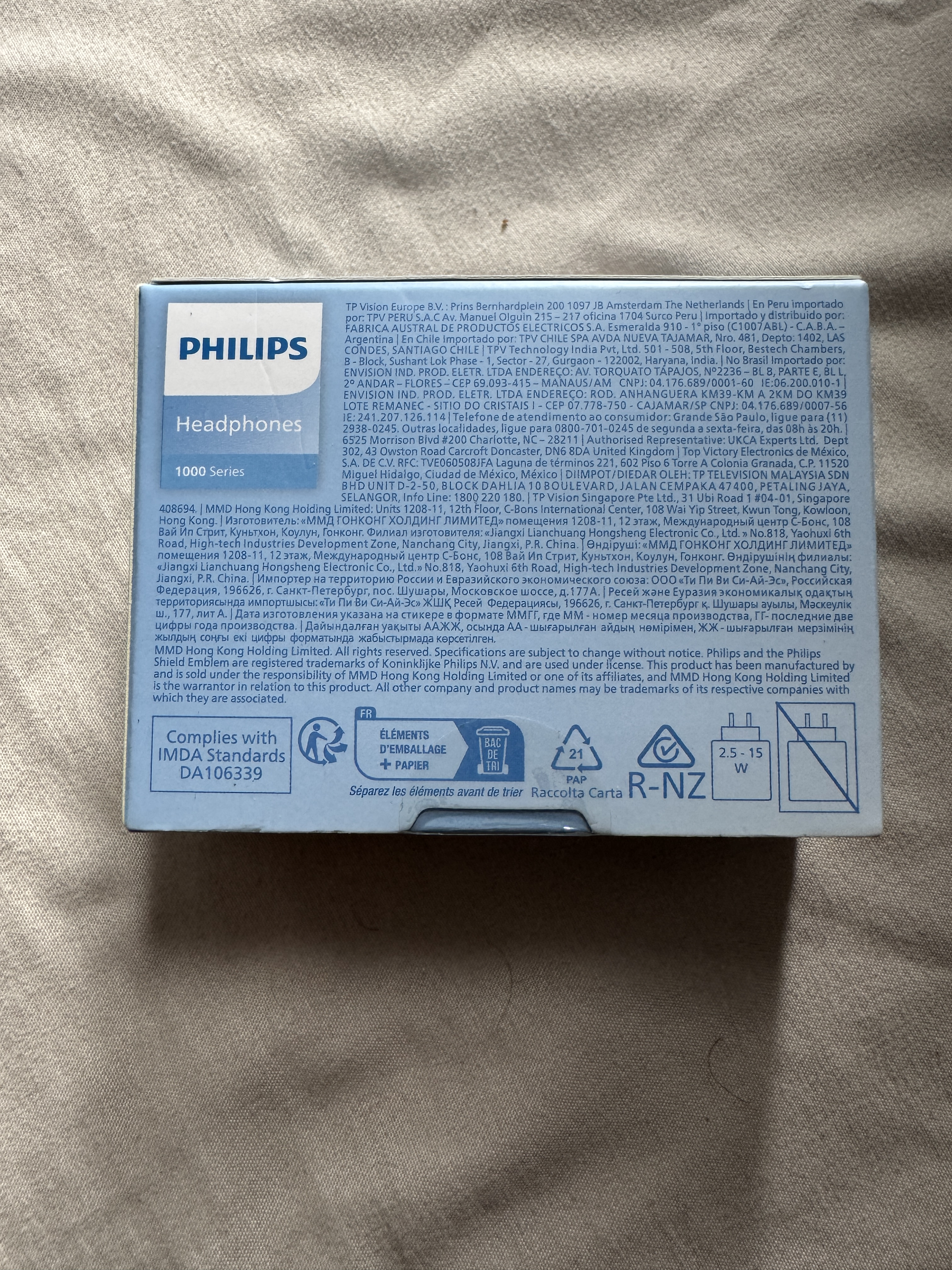Écouteurs Philips EarPods