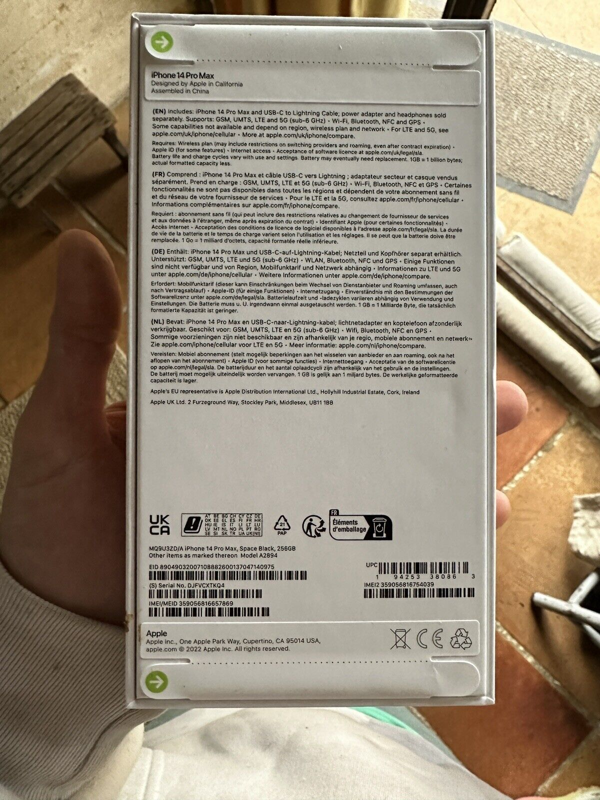 Apple iPhone 14 Pro Max - 256Go - Noir Sidéral (Déverrouillé)