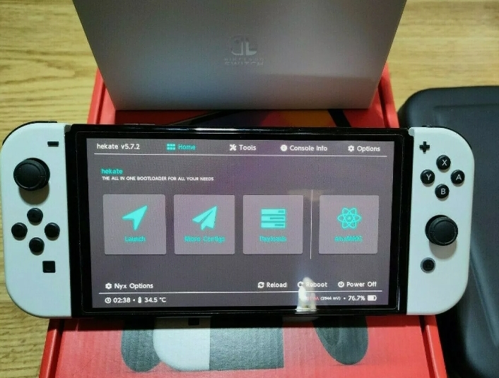 Nintendo Switch OLED ungepatcht + 256 Go SD. - Miniature 3