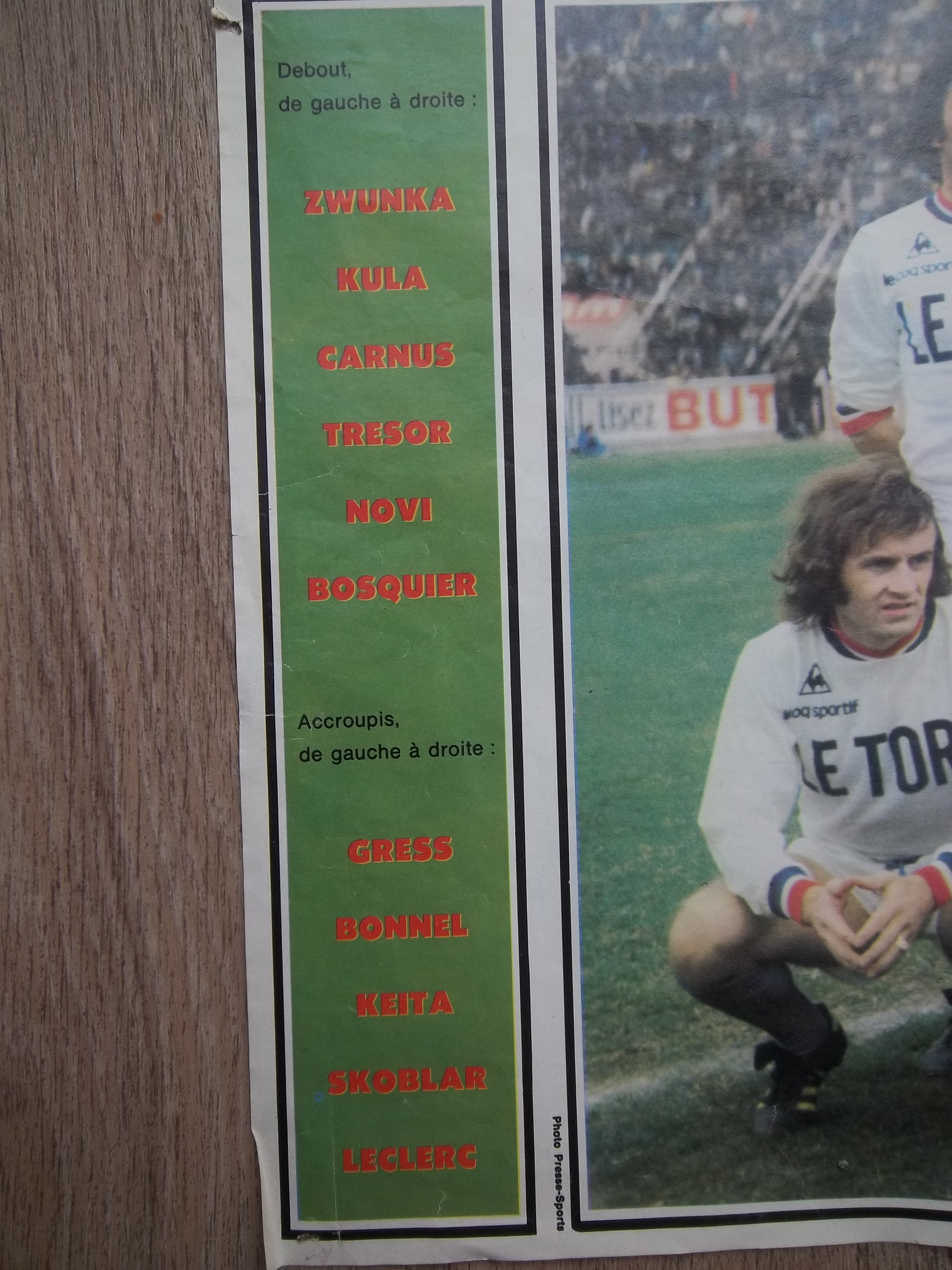 Poster Équipe Olympique Marseille 1970