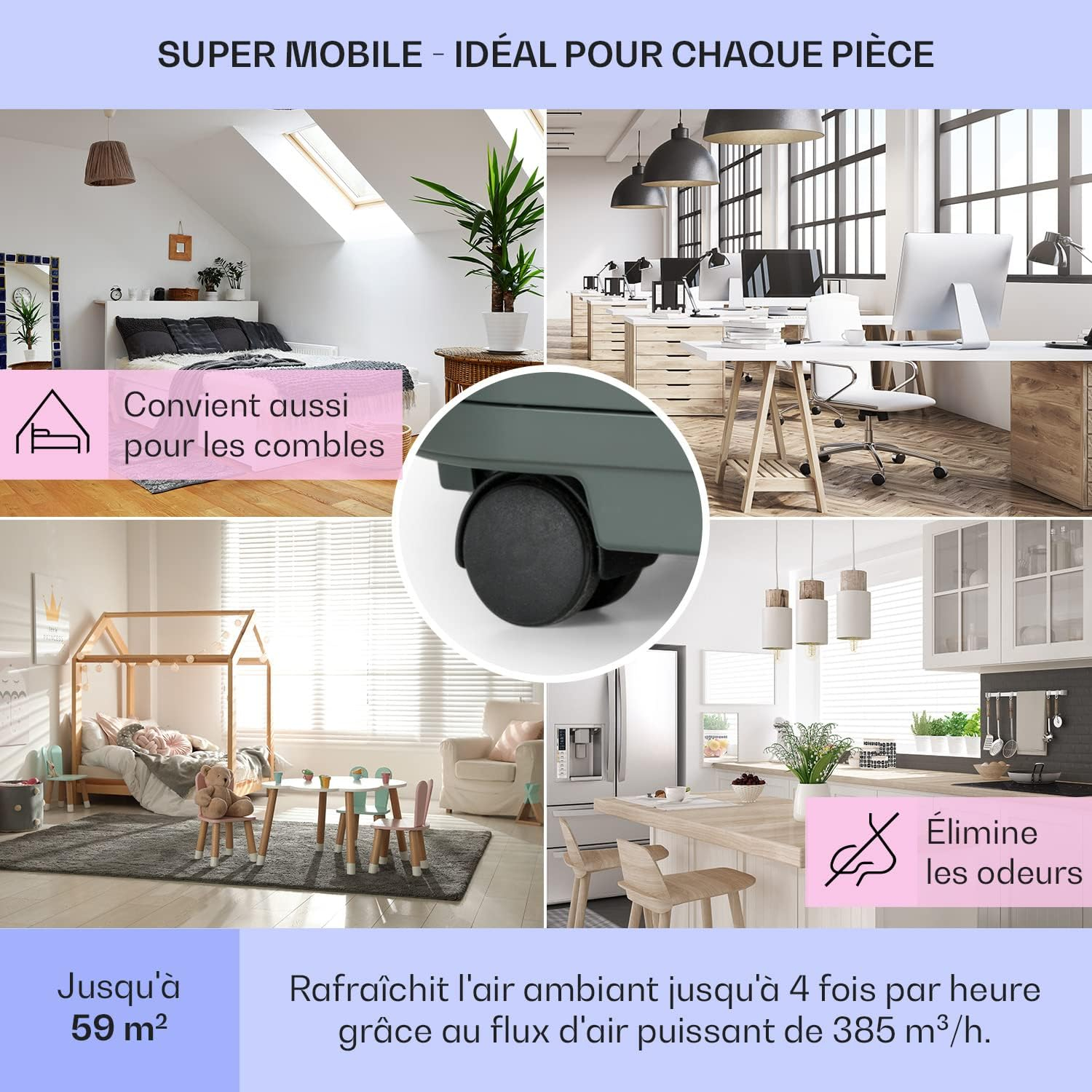 Klarstein Climatiseur Mobile Silencieux, Smart Climatisation Portable - Miniature 8