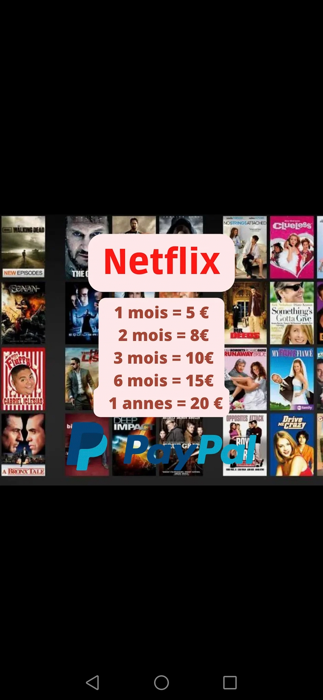 Vente Netflix