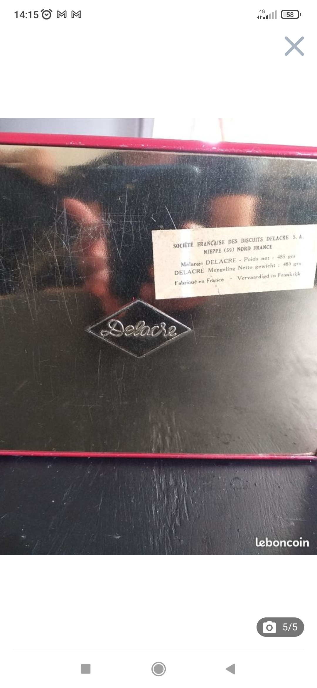Boite Delacre avec jeu de carte