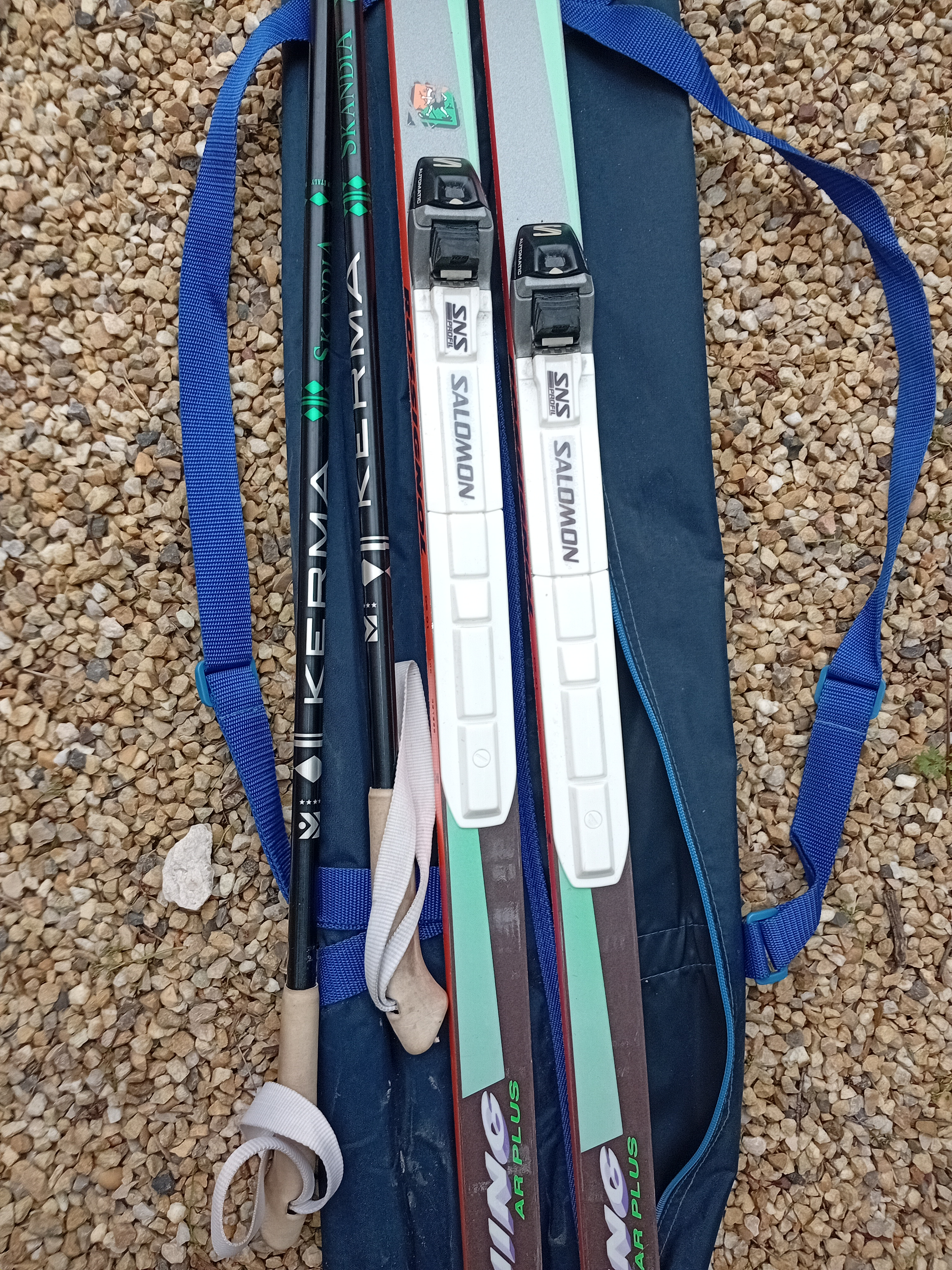 Paire de skis de fond Training Rossignol Salomon SNS Profil avec bâtons Kerma - Miniature 4