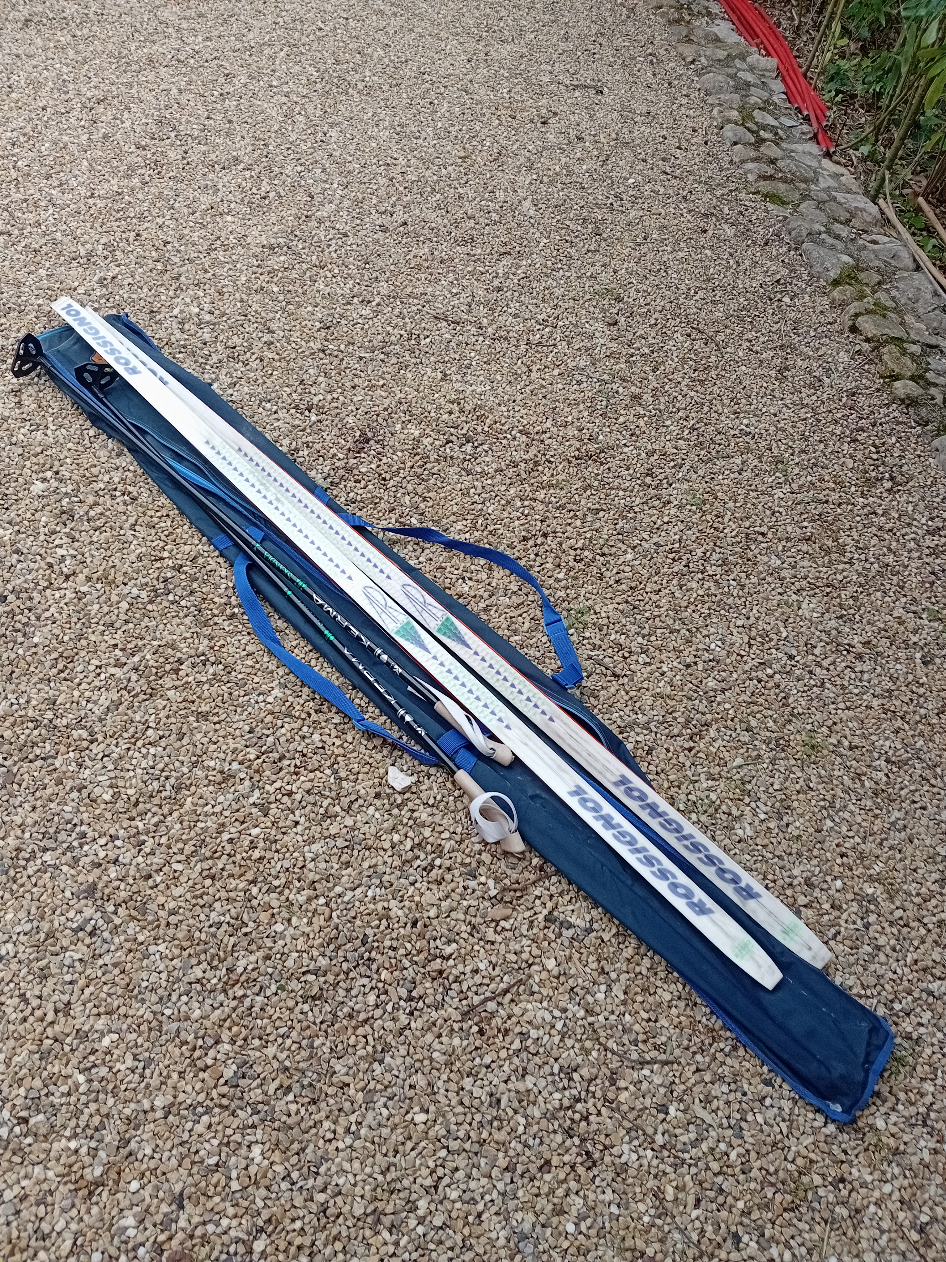 Paire de skis de fond Training Rossignol Salomon SNS Profil avec bâtons Kerma - Miniature 3