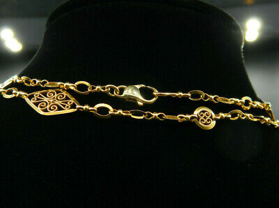 Ancien Collier or 18K à Maillons Filigranés