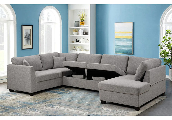 SALON D’ANGLE PANORAMIQUE AVEC COFFRE DE RANGEMENT / H-9176
LIGHTGREY