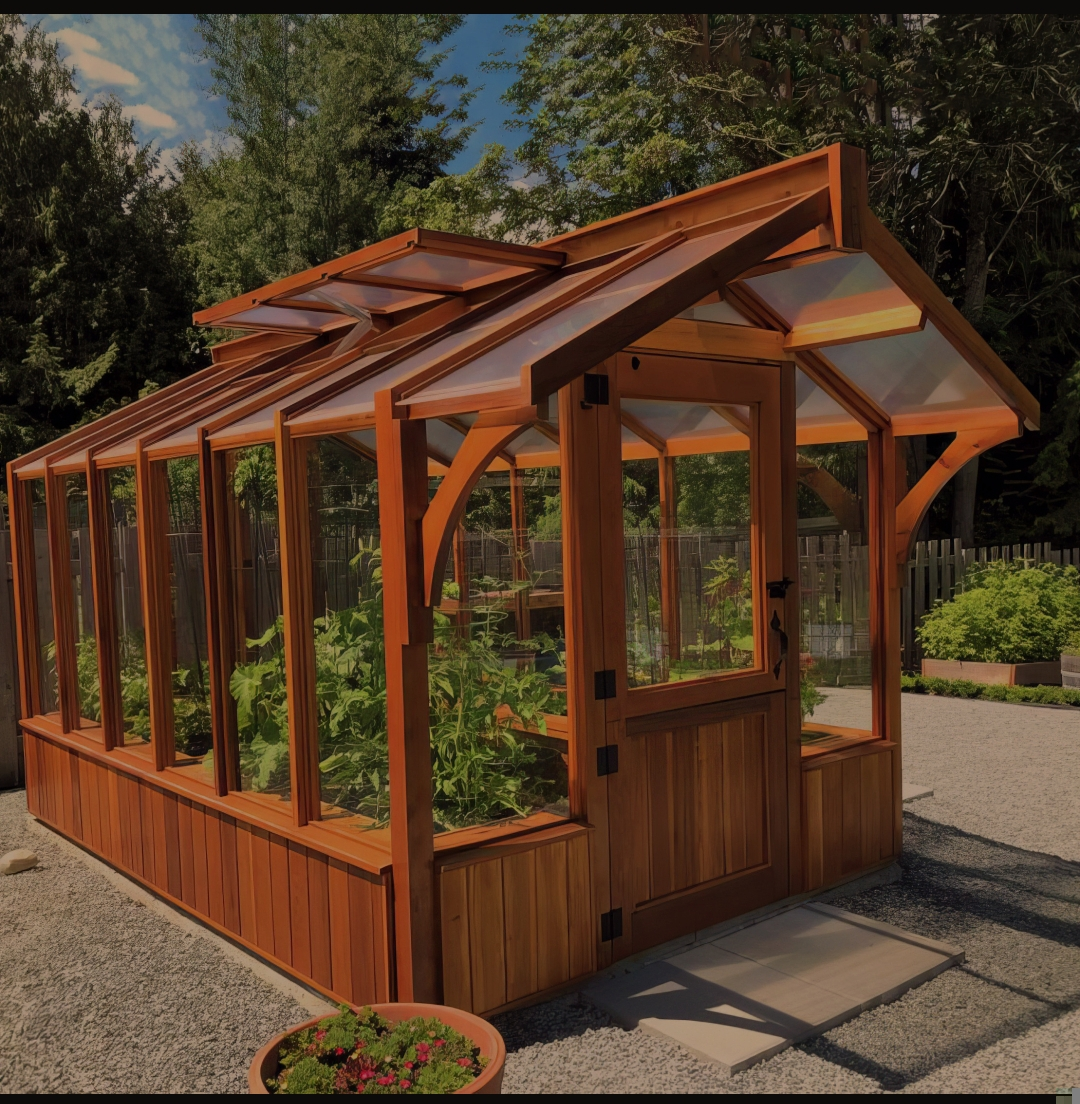Serre Meridian bois Taille XXL 2,44 X 3,66m Neuf