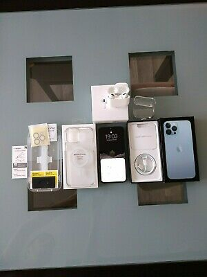 Apple iPhone 13 Pro Max - 256 Go - Bleu Alpin (Déverrouillé) +AirPods Pro1