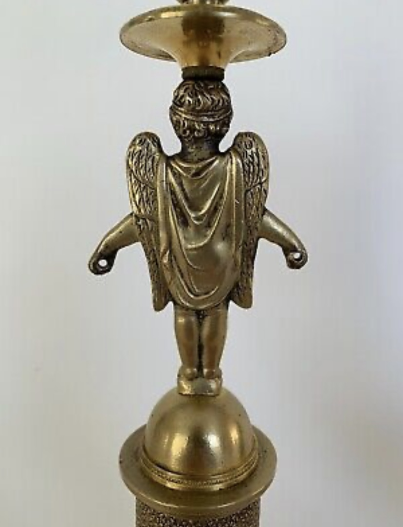 Paire de bougeoirs en Bronze - Miniature 2