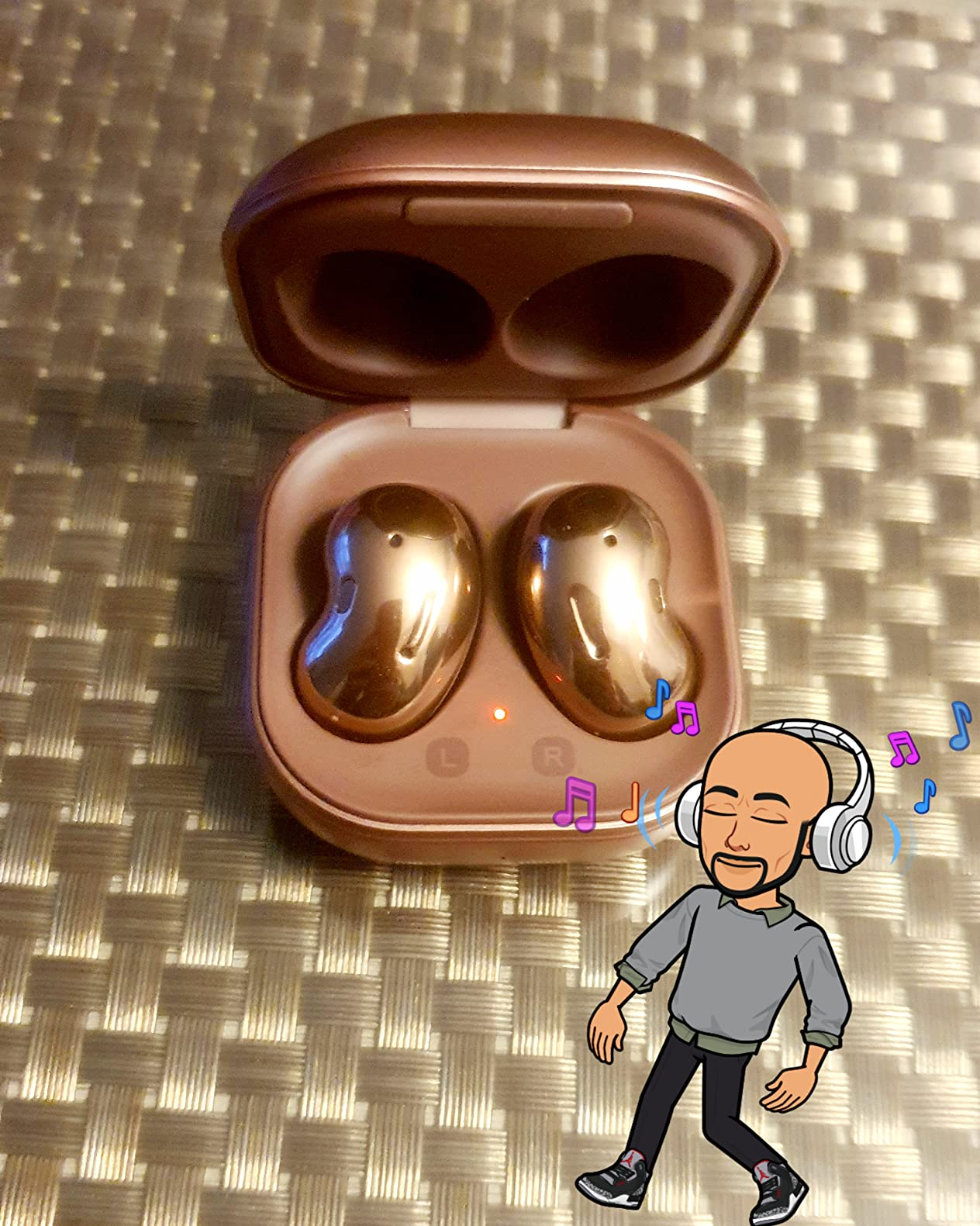Galaxy Buds Live R180 - Ecouteurs sans fil avec réduction active du bruit - Mystic Bronze (Version F - Miniature 7
