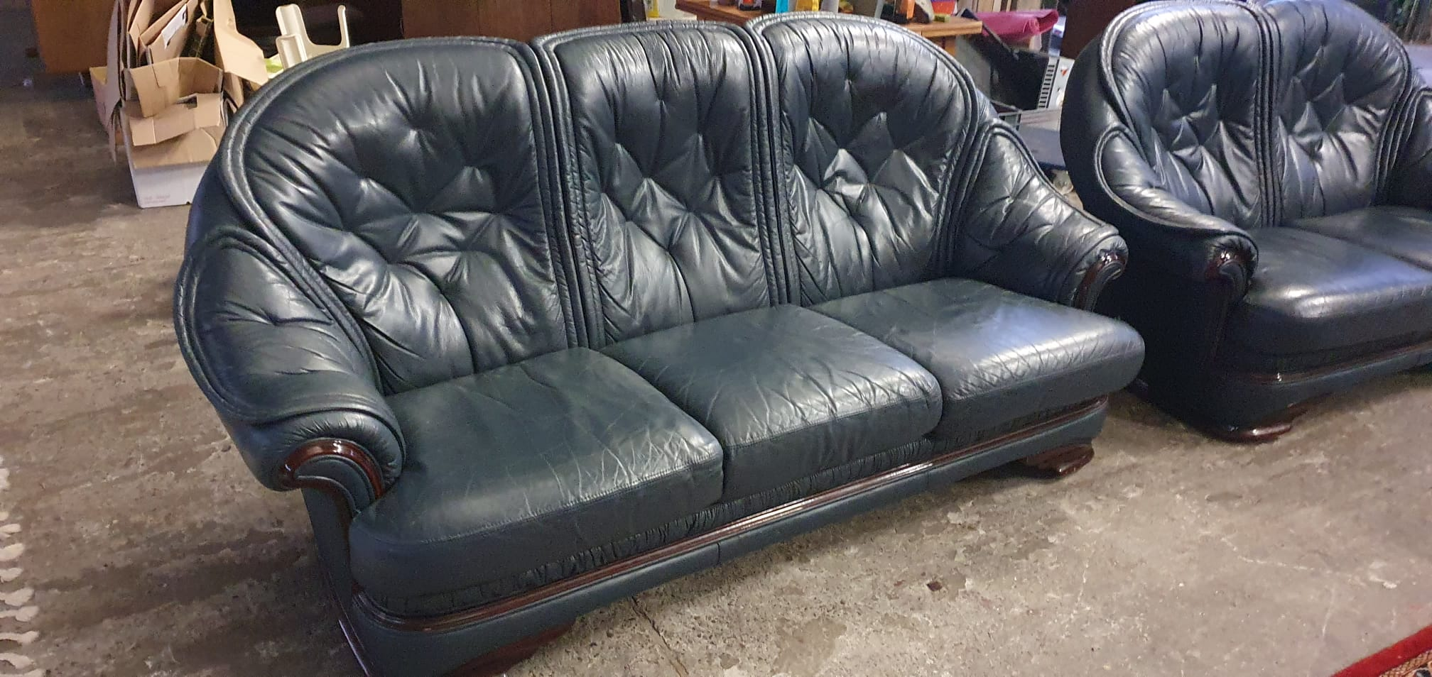 Véritable fauteuil en cuir