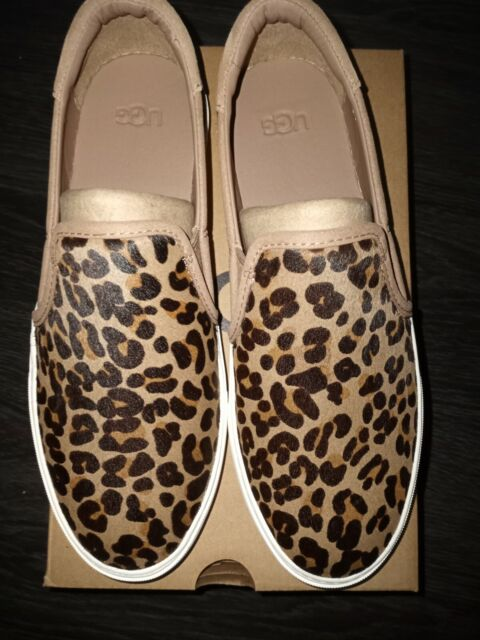 UGG Women's JASS exotique Léopard Baskets-Taille 5 NEUF