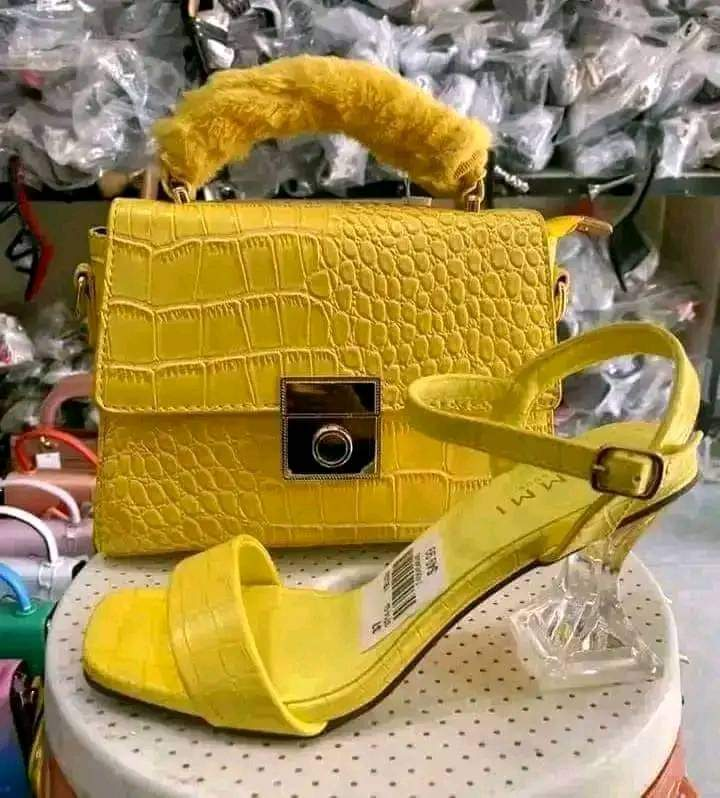 Sac à main de plusieurs marques avec ses chaussures