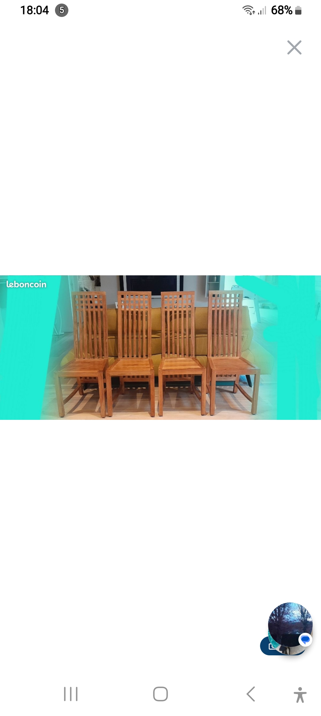 Chaises en teck