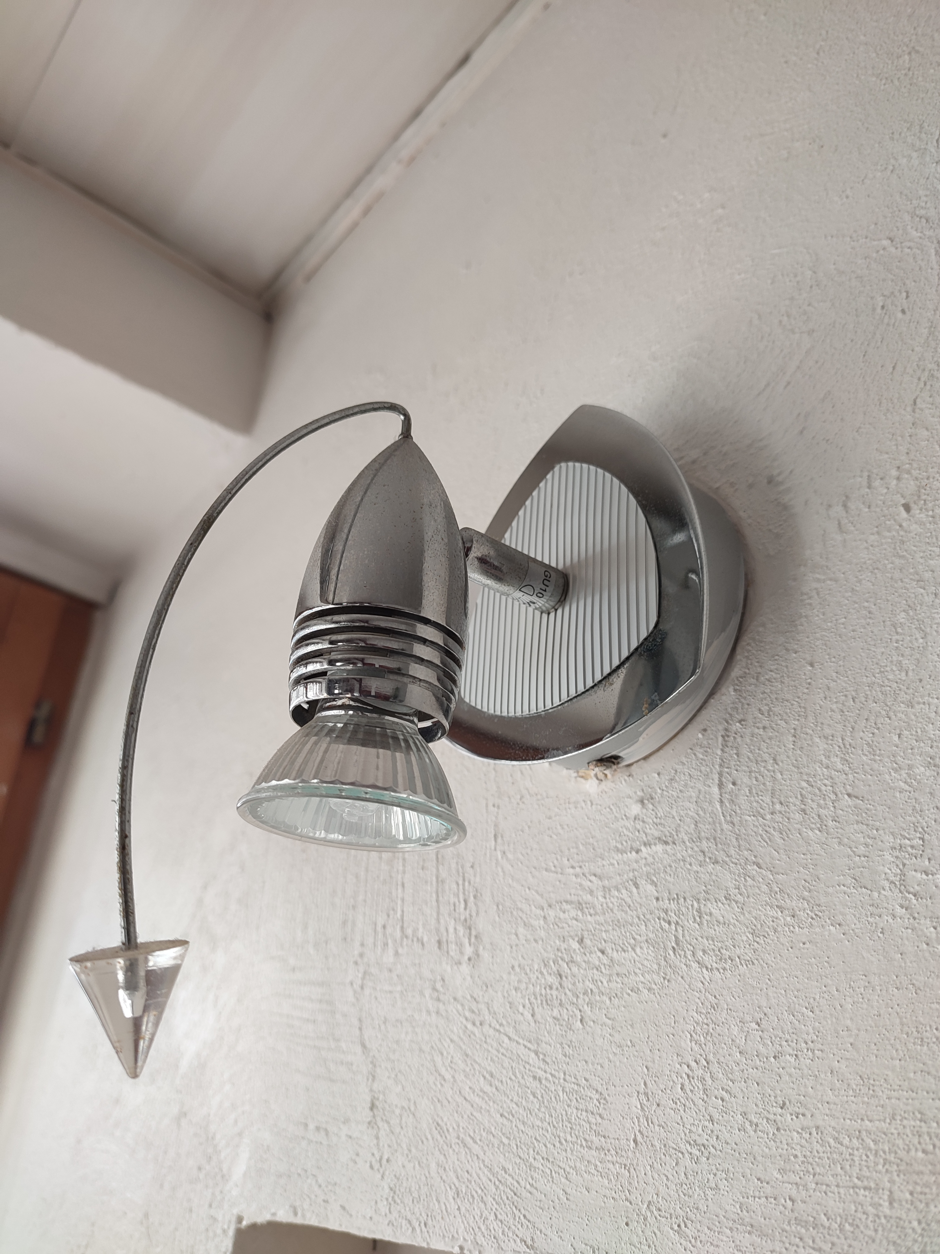 Applique argenté deux lampes et une