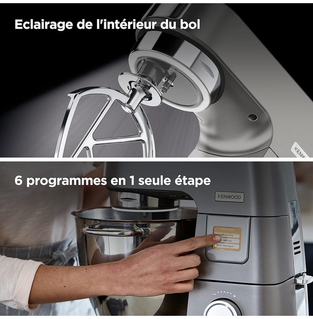 Robot multifonction Kenwood Titanium Chef Patissier XL neuf - Miniature 4