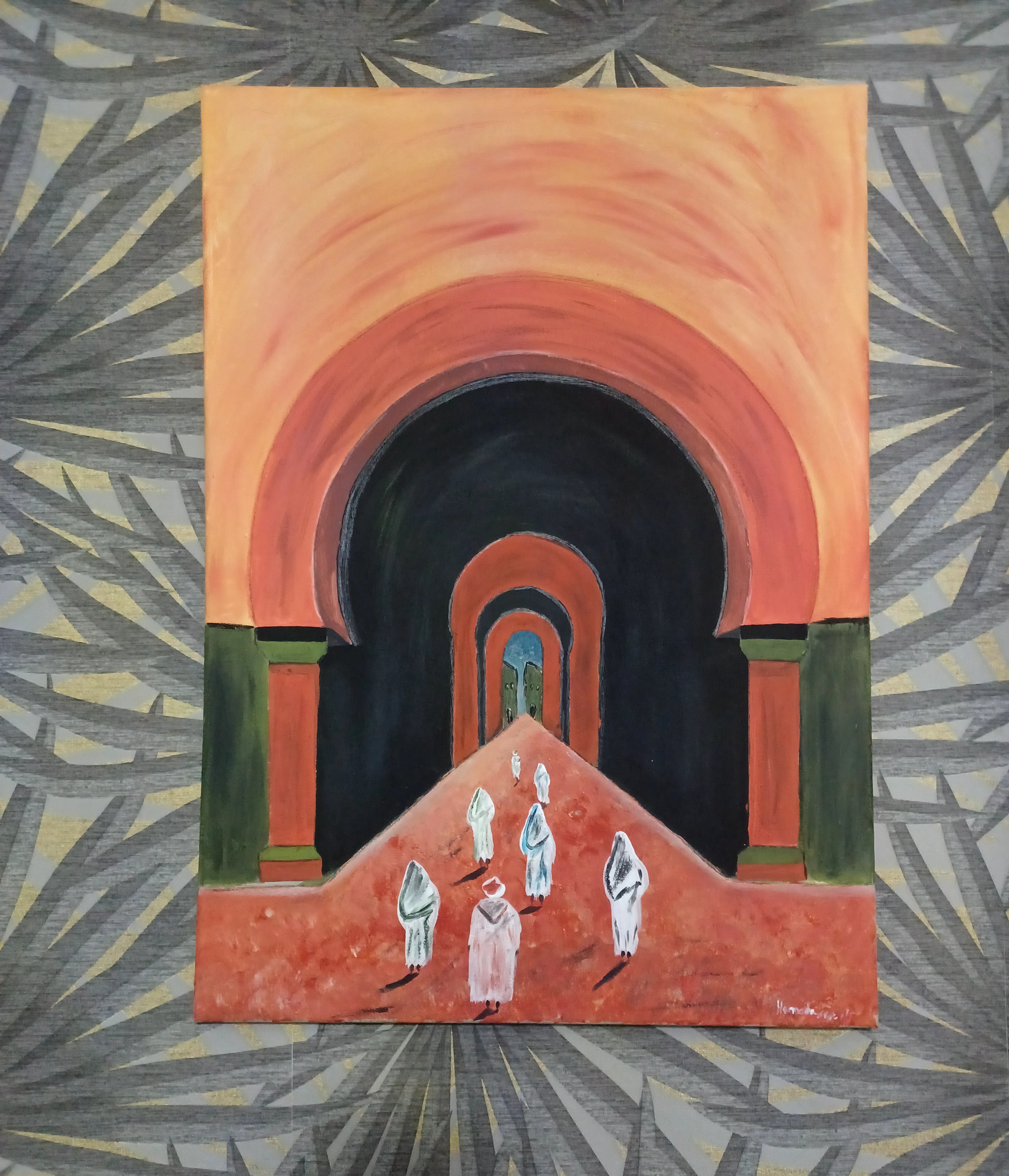 Tableau peinture traditionnelle marocain