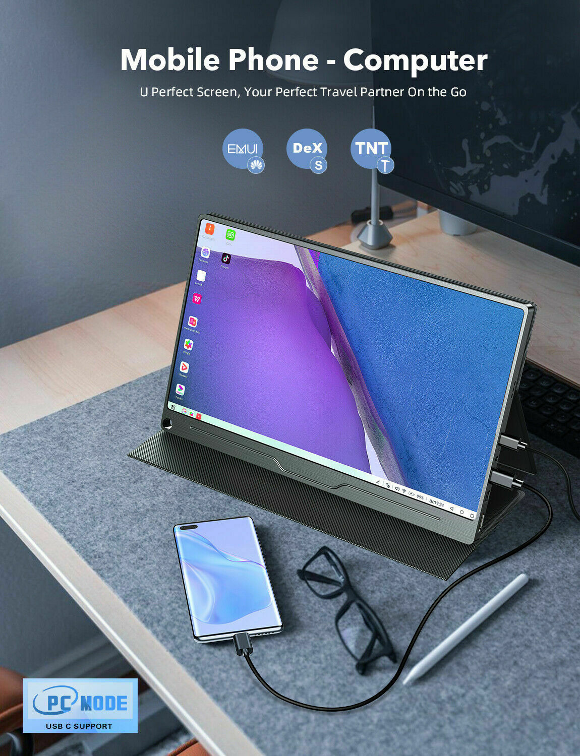 15.6" 1080P Portable Second Displ - Miniature 3