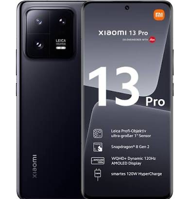 Xiaomi 13 Pro 256 Go, Ceramic Black, 6.73", Double SIM, 50 Mpx, 5G