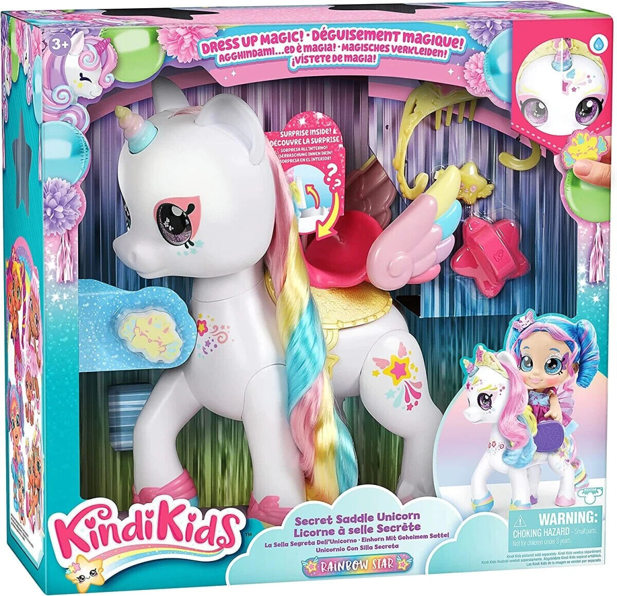 Kindi Kids Dress Up Magic Secret Selle Licorne Arc-en-ciel Étoile - Miniature 2