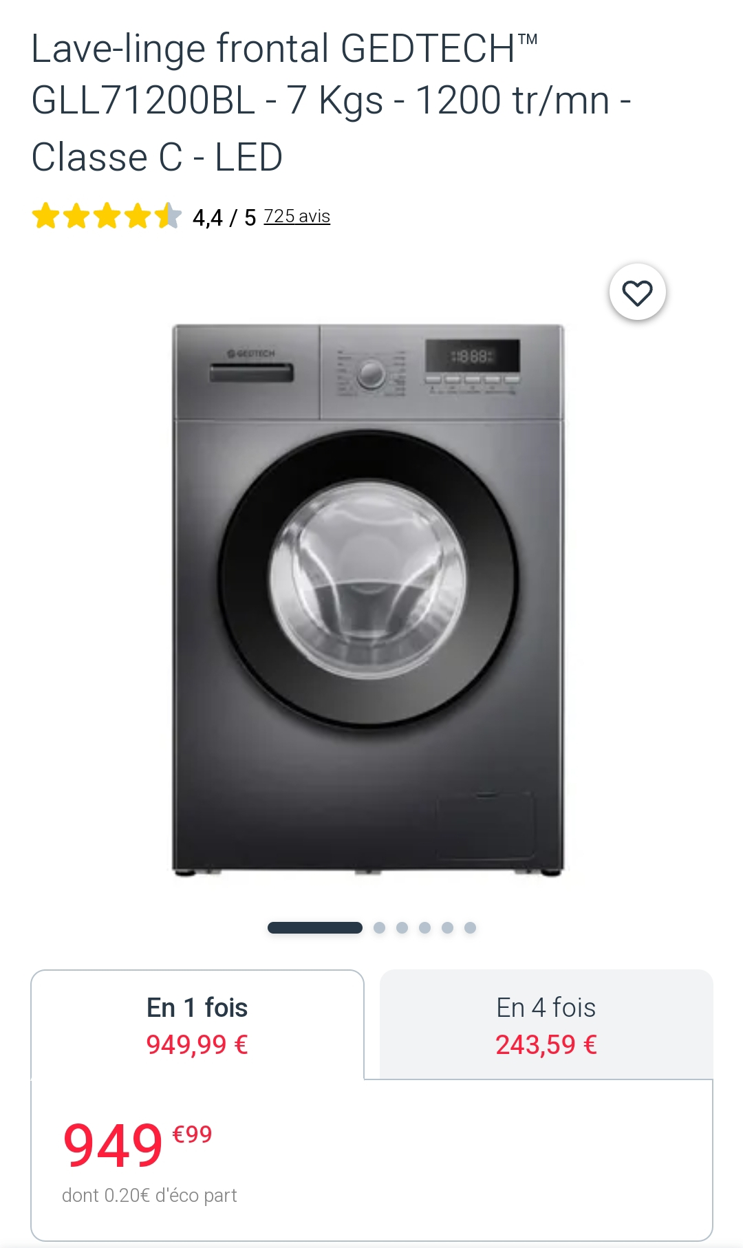 Vente : Machine à laver compact 7kg et lave-vaisselle 14 couverts comme neufs - Miniature 4