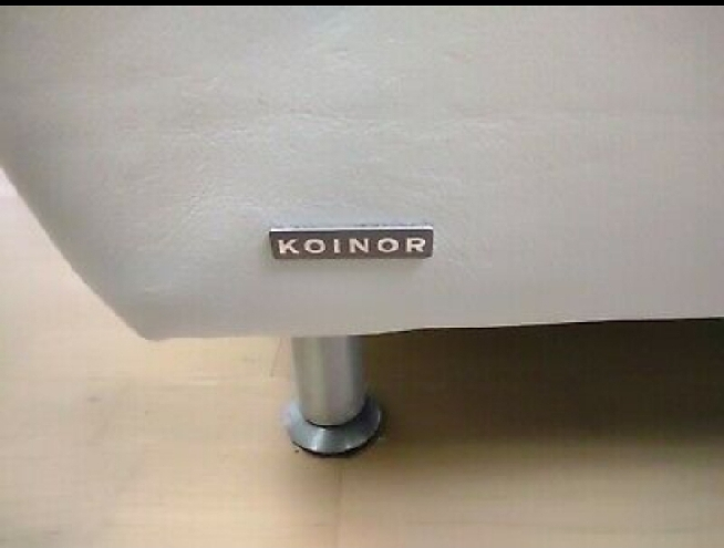 KOINOR canapés rembourré "Vittoria" 2 place cuir blanc réglable en hauteur